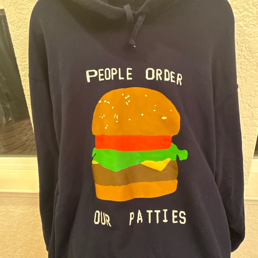 Uniqlo UT Hoodie SpongeBob Krabby Pattie Cactus Plant Flee Market Hoodie Navy XL - Picture 3 of 15